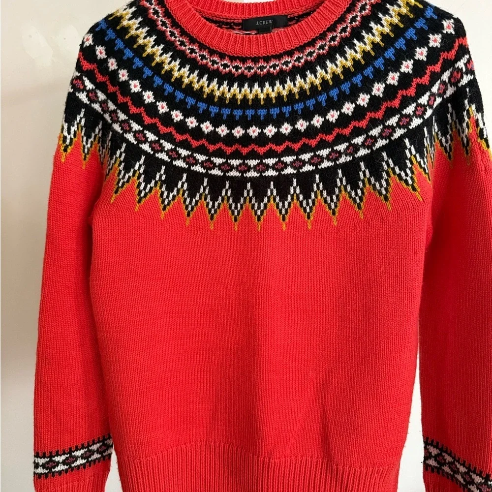 J. Crew Wool Blend Fair Isle Sweater